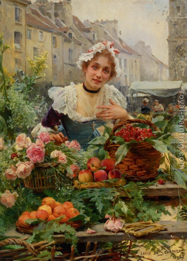 Louis Marie De Schryver : The Flower Seller II